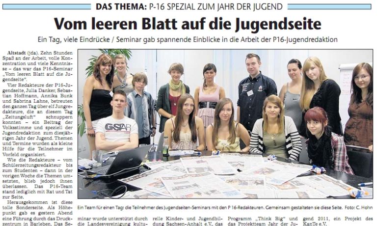 Vom leeren Blatt zur Jugendseite