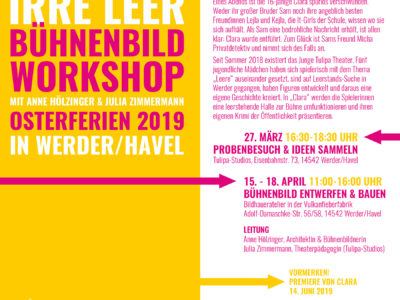 Bühnenbildworkshop zum Theaterstück CLARA in Werder/Havel
