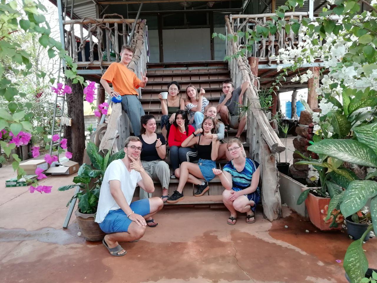 Gruppenbild der weltwärts-Freiwilligen in Laos