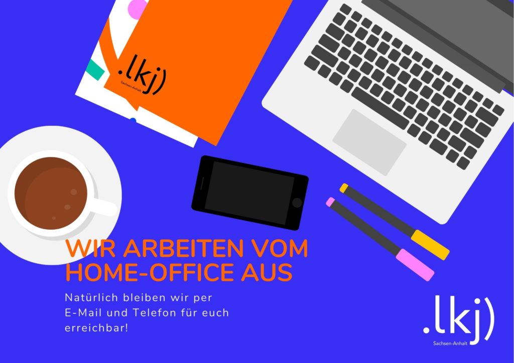 Bild wir sind im home-office