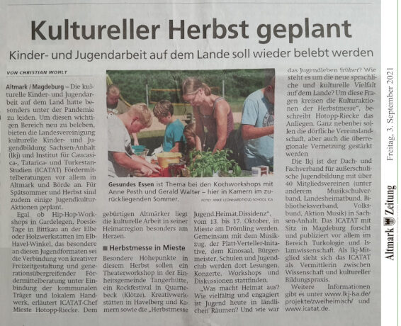Kultureller Herbst geplant