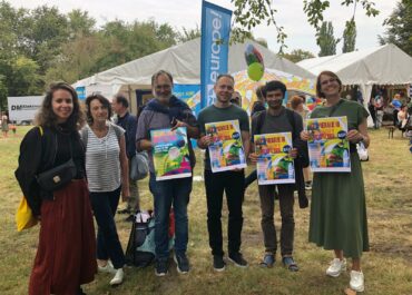 Projektkoordiantion "Zukunft gestalten" 2, 3, v. l. Anke lenhardt und Wolf Günther Thiel der Old School ICA /Havelberg) mit der Geschäftsführenden Wybke Wiechell (.lkj) Sachen-Anhalt) r., und Robert Klein (Resonanzboden) Mitte. Foto: AGSA e. V.